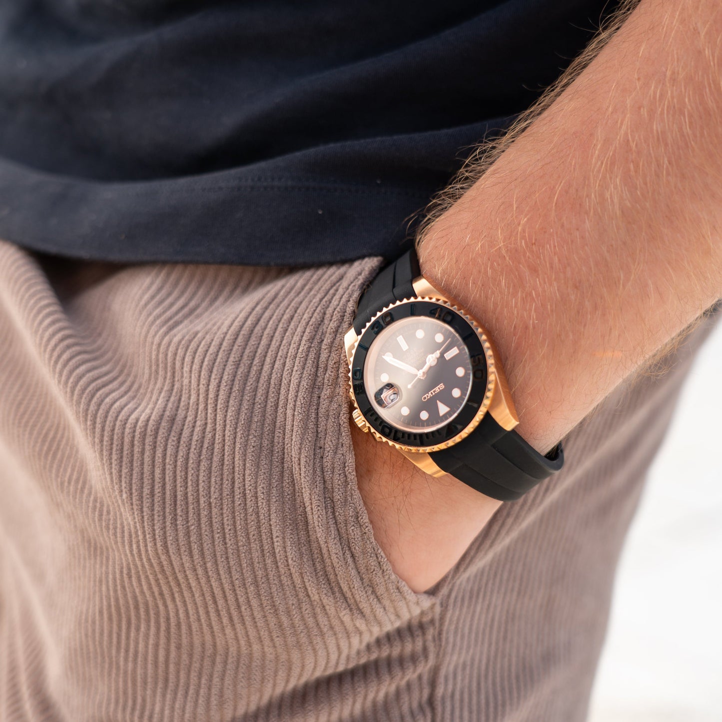 Seikomariner Rosegold Rubber